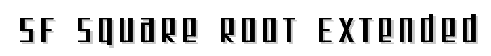 SF Square Root Extended font